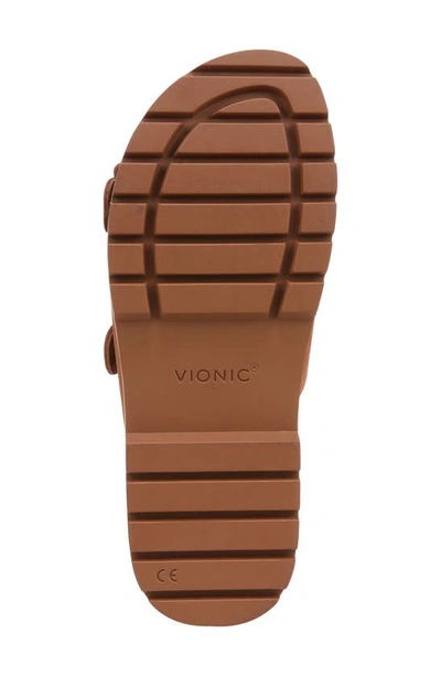 Shop Vionic Capitola Platform Slide Sandal In Argan Oil Brown