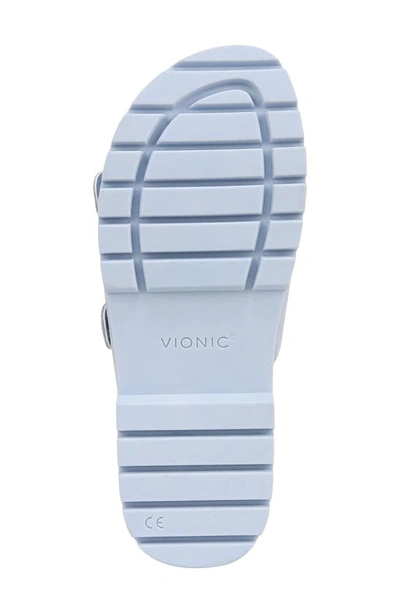 Shop Vionic Capitola Platform Slide Sandal In Skyway Blue