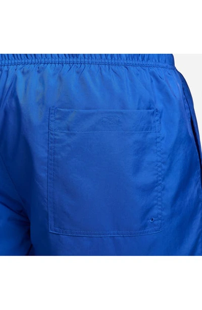 Shop Nike Club Woven Flow Shorts In Game Royal/ White