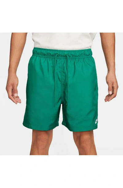 Shop Nike Club Woven Flow Shorts In Malachite/ White