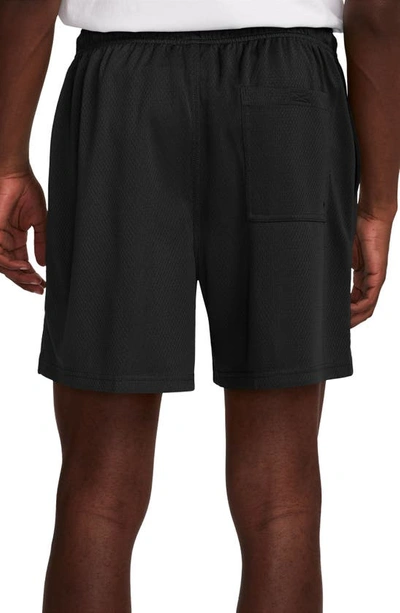 Shop Nike Club Flow Mesh Athletic Shorts In Black/ White