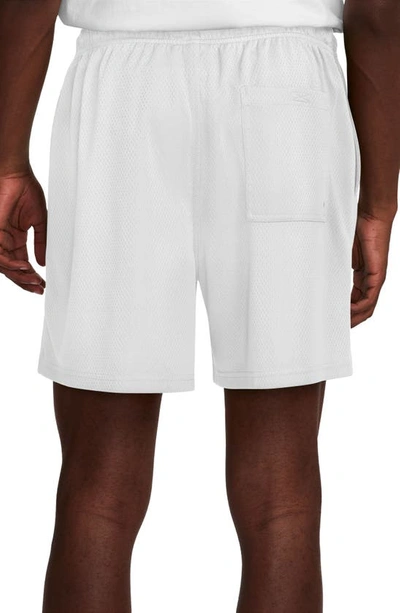 Shop Nike Club Flow Mesh Athletic Shorts In White/ Black