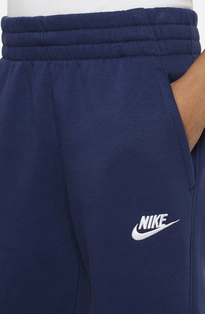 Shop Nike Kids' Club Fleece Sweatpants In Midnight Navy/ White