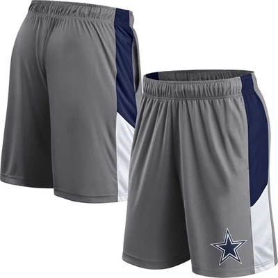 Shop Fanatics Branded Gray Dallas Cowboys Primary Logo Shorts