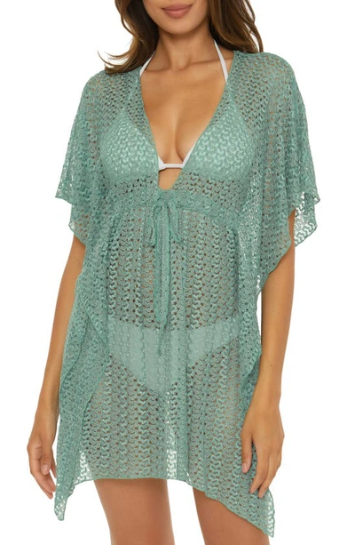 Shop Becca Golden Lace Cover-up Tunic In Mineral