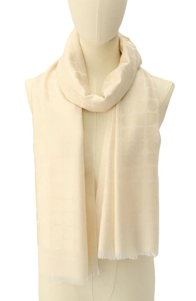Shop Kate Spade Noel Yarn Dyed Scarf In French Cream