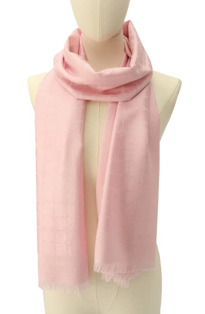 Shop Kate Spade Noel Yarn Dyed Scarf In Pink