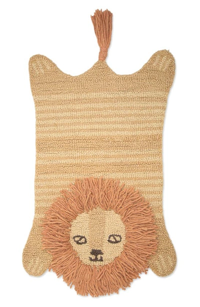 Crane Baby Leopard Accent Rug In Brown Lion