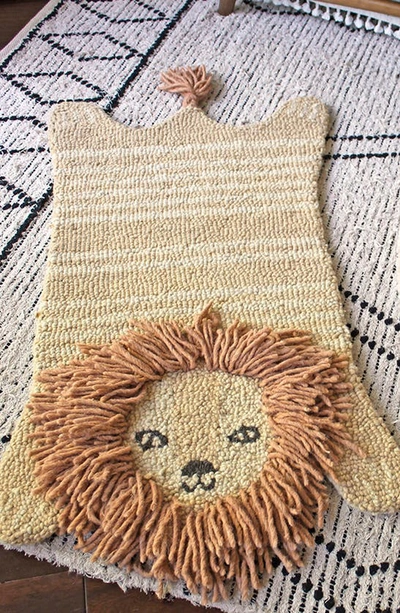 Crane Baby Leopard Accent Rug In Brown Lion