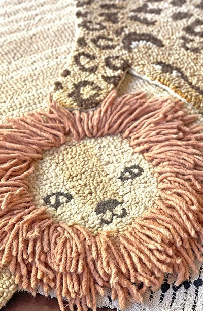 Crane Baby Leopard Accent Rug In Brown Lion