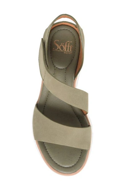 Shop Söfft Mandi Sandal In Pale Olive
