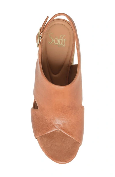 Shop Söfft Liv Slingback Platform Sandal In Luggage