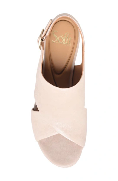 Söfft Liv Slingback Platform Sandal In Tapioca