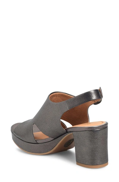 Shop Söfft Liv Slingback Platform Sandal In Dark Pewter