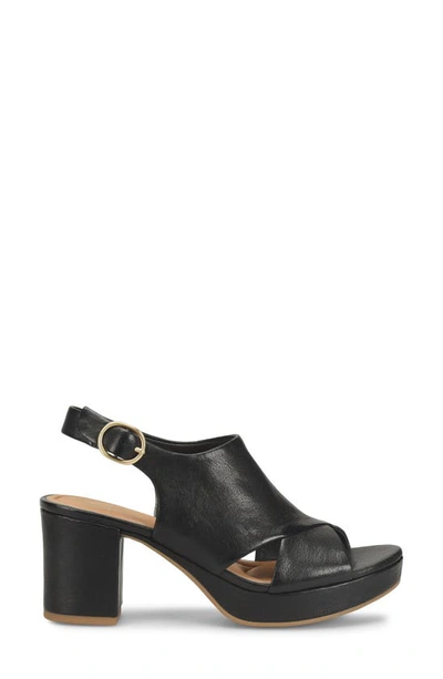 Söfft Liv Slingback Platform Sandal In Black