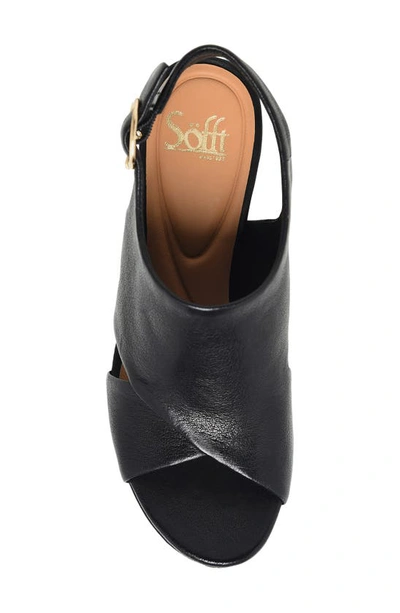 Söfft Liv Slingback Platform Sandal In Black