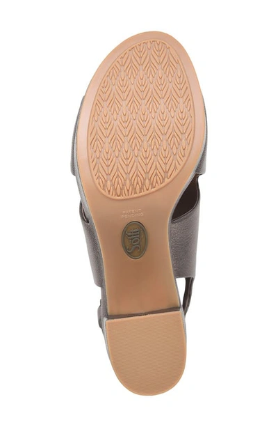 Söfft Liv Slingback Platform Sandal In Dark Pewter