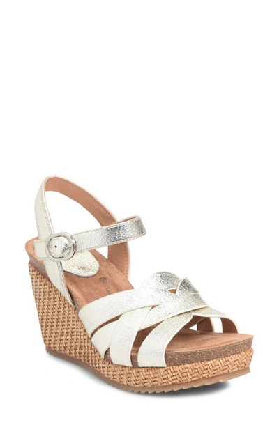 Shop Söfft Carlana Wedge Sandal In Platino