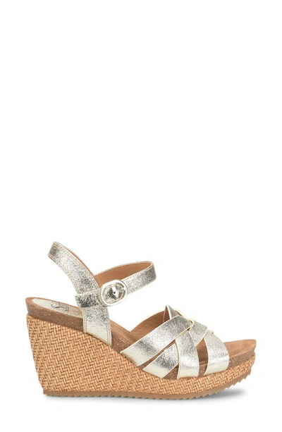 Shop Söfft Carlana Wedge Sandal In Platino