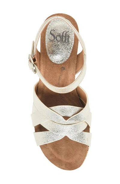 Shop Söfft Carlana Wedge Sandal In Platino