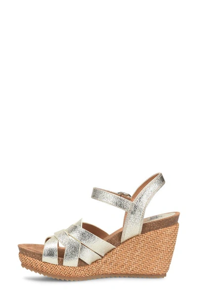 Shop Söfft Carlana Wedge Sandal In Platino