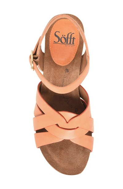 Shop Söfft Carlana Wedge Sandal In Orange