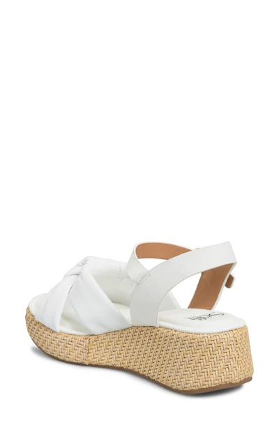 Shop Söfft Farah Basketweave Platform Sandal In White