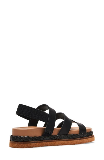 Shop Blondo Frankee Slingback Platform Sandal In Black Leather