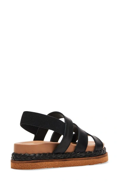 Shop Blondo Frankee Slingback Platform Sandal In Black Leather