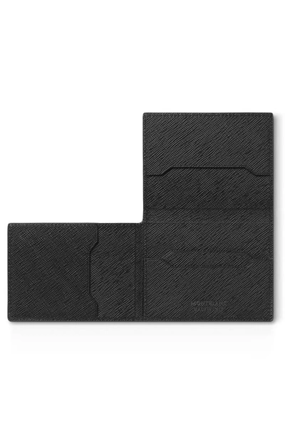 Montblanc Sartorial Trifold Leather Card Holder In Black