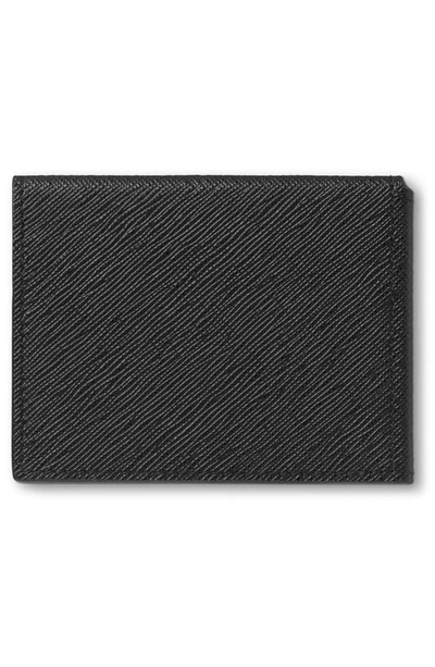 Montblanc Sartorial Trifold Leather Card Holder In Black