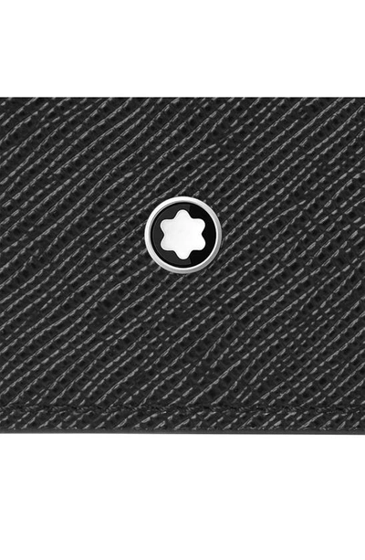 Montblanc Sartorial Trifold Leather Card Holder In Black
