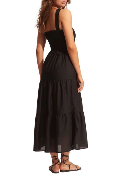 Seafolly Faithful Cover-up Midi Sundress In Black
