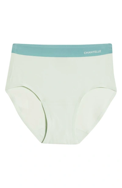 Shop Chantelle Lingerie Soft Stretch Seamless Hipster Panties In Green Lily/ Trellis-wt