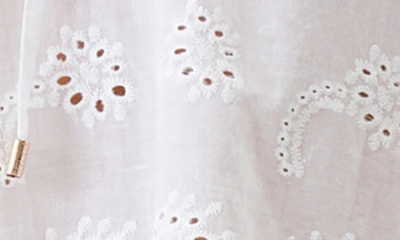 Melissa Odabash Lucy Embroidered Cotton Cover-up Tunic In White