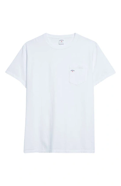 Shop Noah Core Logo Cotton Pocket T-shirt In White