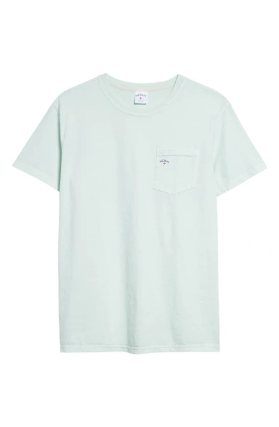 Shop Noah Core Logo Cotton Pocket T-shirt In Hint Of Mint