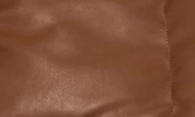 Edikted Women's Wintry Faux Leather Hooded Puffer Jacket In Brown