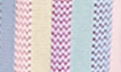 Capittana Paloma Stripe Openwork Crochet Cover-up Pants In Lilac Multicolor
