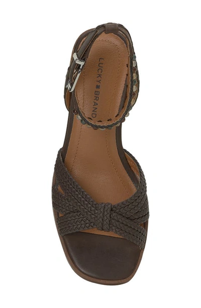 Shop Lucky Brand Jathan Ankle Strap Sandal In Chocolate/ Ch Smhshl