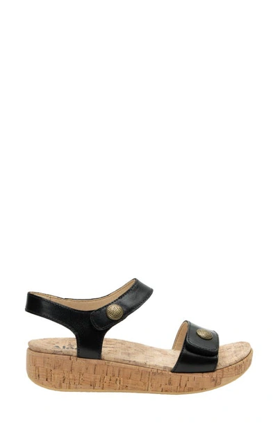 Shop Alegria By Pg Lite Marta Ankle Strap Platform Wedge Sandal In Ink