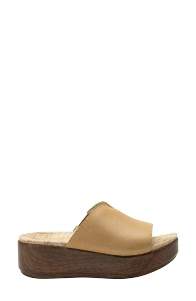 Shop Alegria By Pg Lite Triniti Platform Wedge Slide Sandal In Fawn