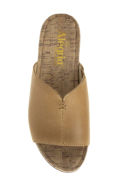 Alegria By Pg Lite Triniti Platform Wedge Slide Sandal In Fawn