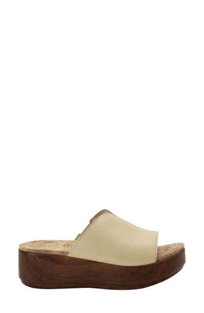 Shop Alegria By Pg Lite Triniti Platform Wedge Slide Sandal In Ivory