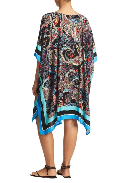 Sea Level Placement Cover-up Caftan In Black