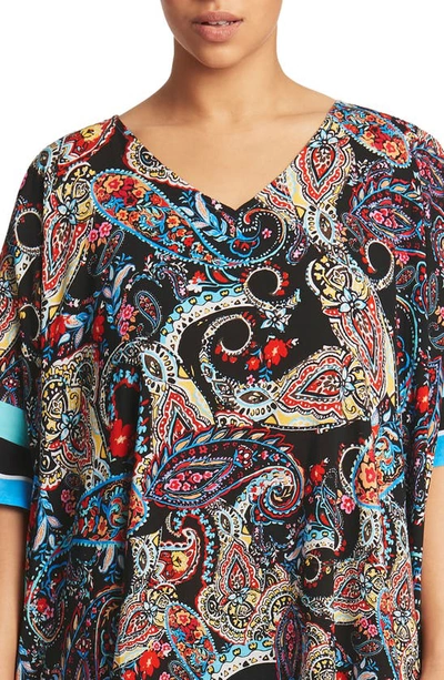 Sea Level Placement Cover-up Caftan In Black