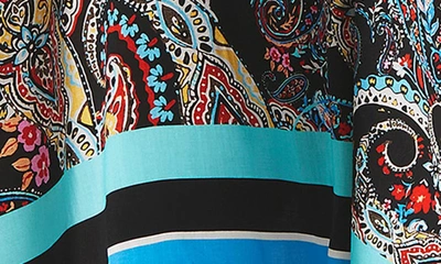 Sea Level Placement Cover-up Caftan In Black