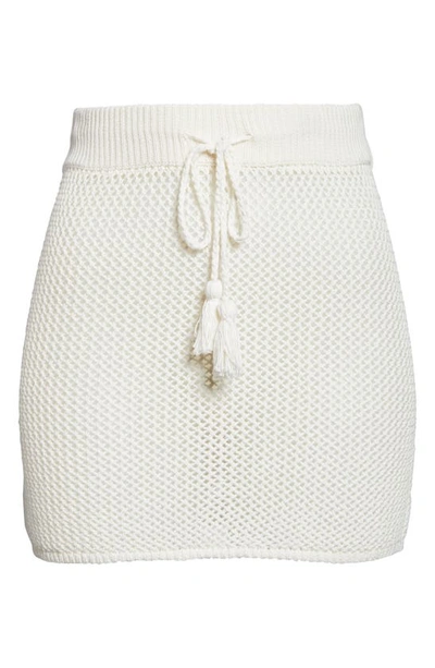 Shop L*space Coast Is Clear Sheer Cover-up Miniskirt In Cream