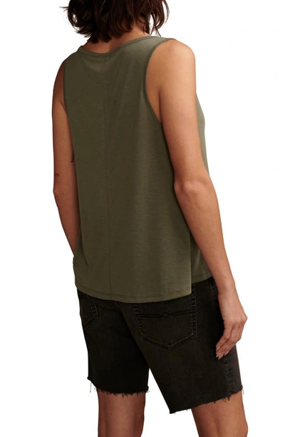 Shop Lucky Brand Sandwash Tank In Dusty Olive