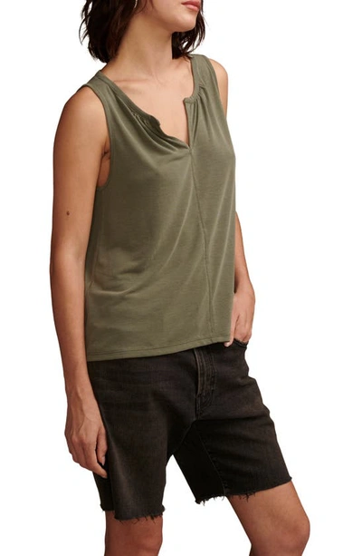 Shop Lucky Brand Sandwash Tank In Dusty Olive